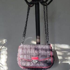 Michael Kors Black and Red Quilted Shoulder Bag